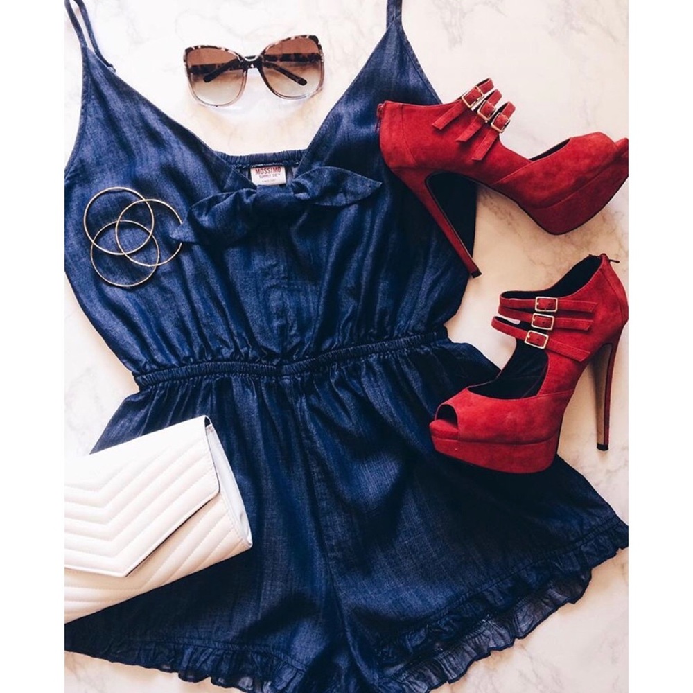 LAST DAY TO PURCHASE! Denim Romper Size M